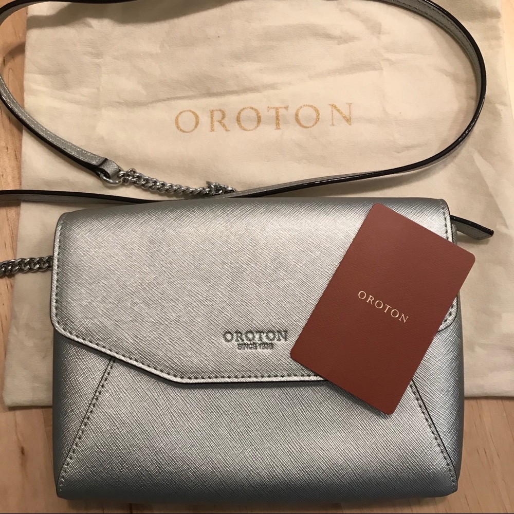 Oroton Estate Mini Envelope Crossbody Clutch Bag